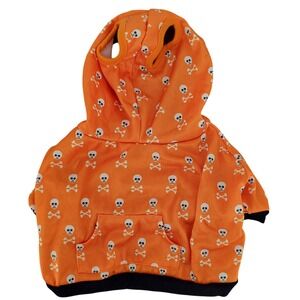 Hyde and Eek Halloween Skull Pet Cropped Hoodie‎ XL New